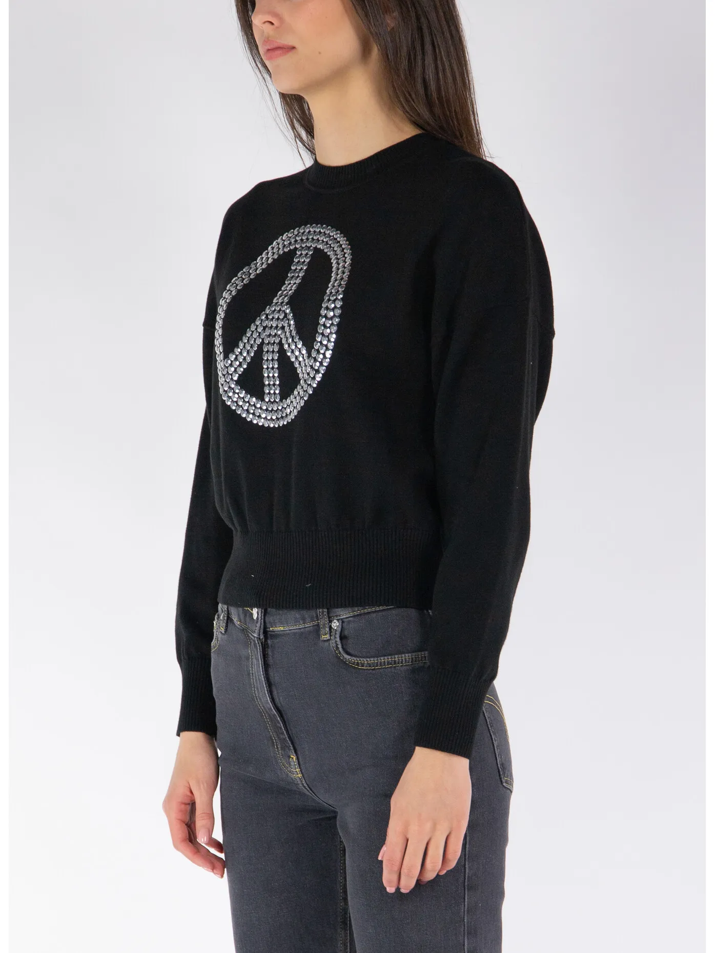     -MOSCHINO JEANS    -MAGLIONE GIROCOLLO CON LOGO-