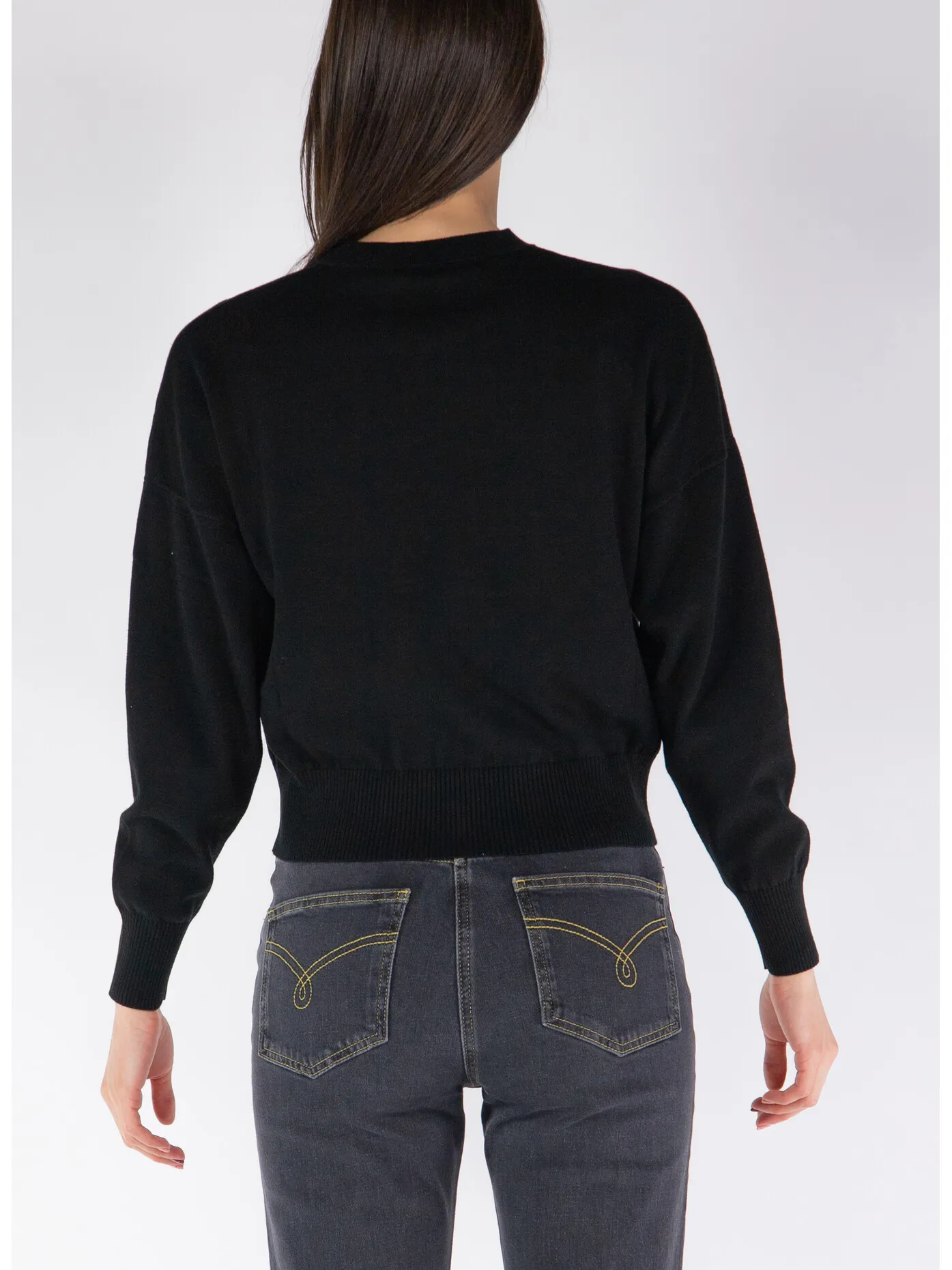     -MOSCHINO JEANS    -MAGLIONE GIROCOLLO CON LOGO-