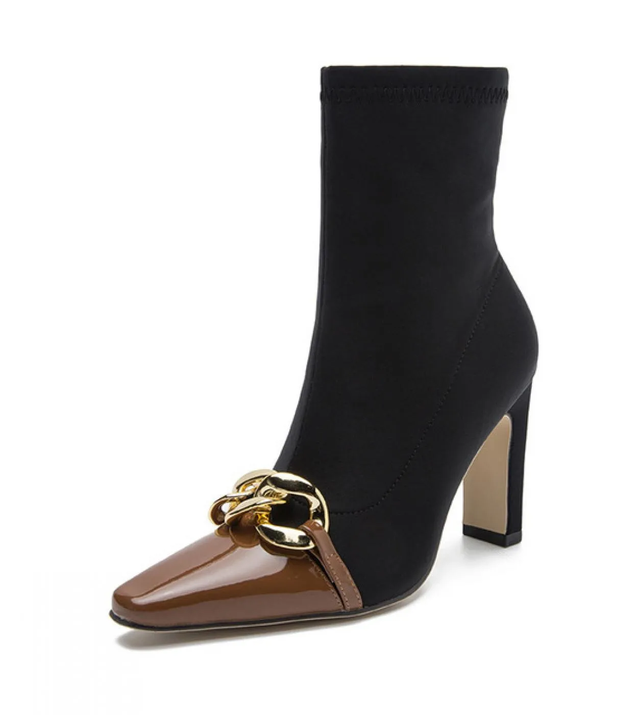 2023 Stivaletti Chelsea di lusso da donna Tacchi alti Scarpe da donna Stivaletti con punta quadrata Stivaletti da donna con cern