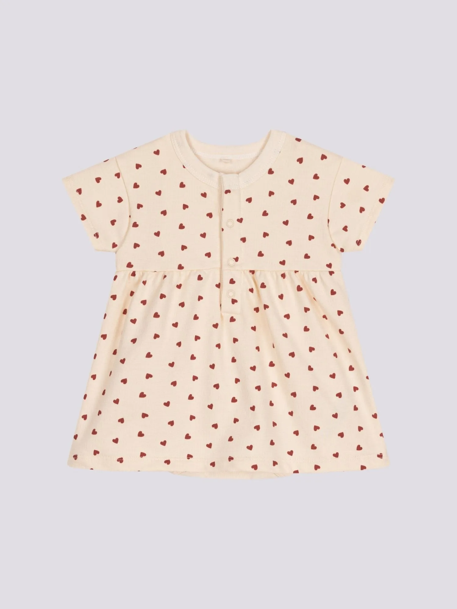 ABITO A CUORI BEB FELPATO LEGGERO CON BODY