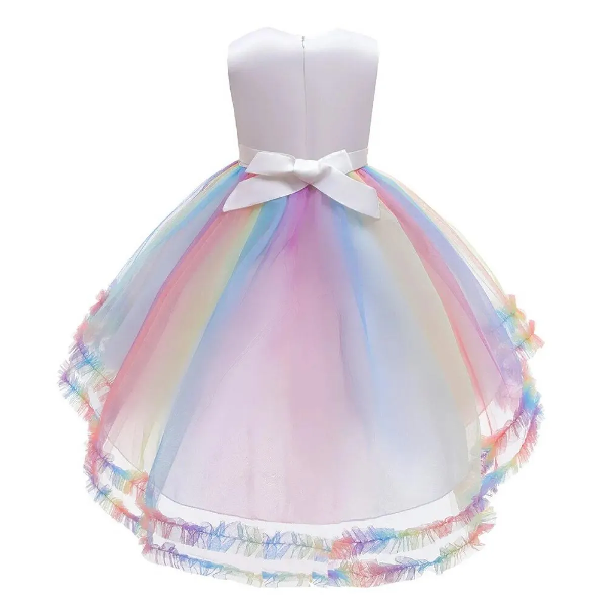 Abito colorato per bambini di Natale Unicorno per bambina Costume per bambini Abiti da festa in cosplay Abiti da principessa di