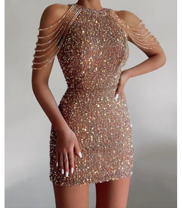 Abito shoulder strass