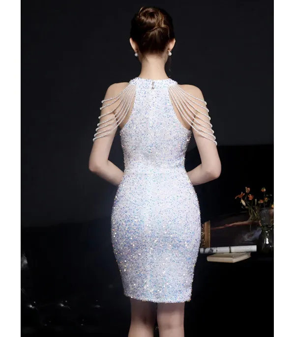 Abito shoulder strass
