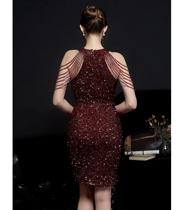 Abito shoulder strass