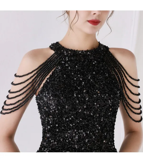 Abito shoulder strass