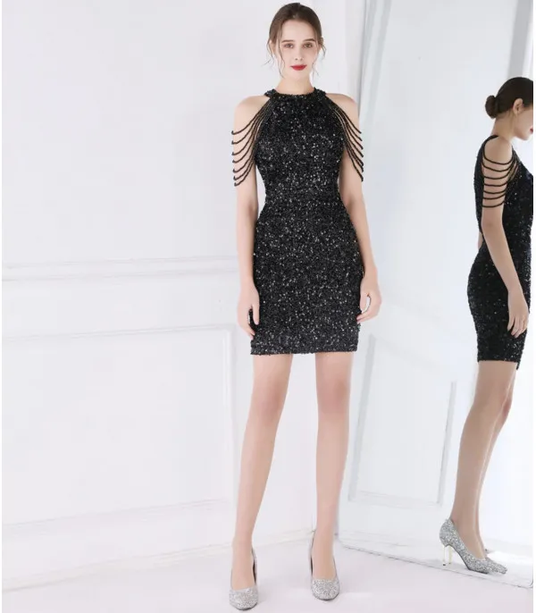 Abito shoulder strass