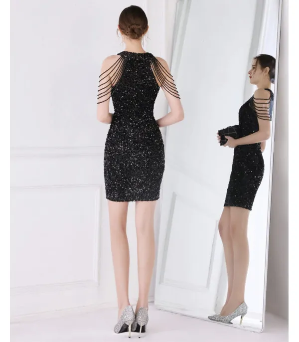 Abito shoulder strass