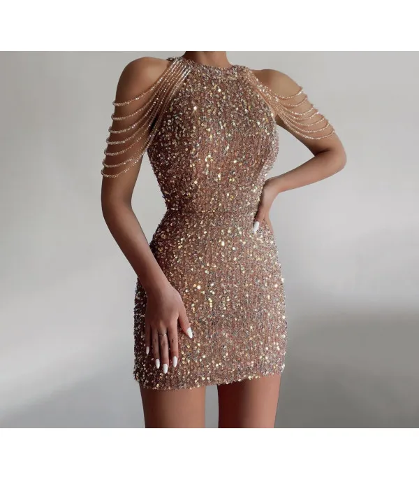Abito shoulder strass