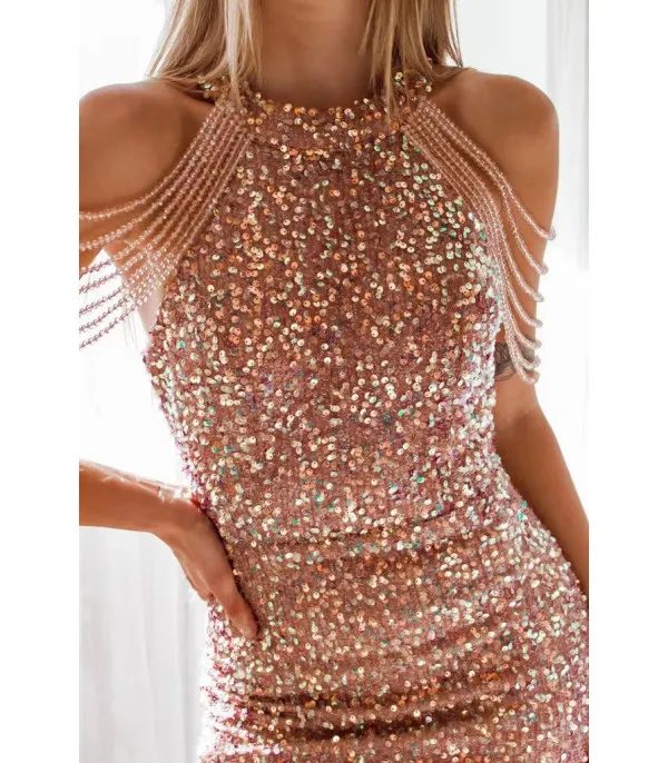 Abito shoulder strass