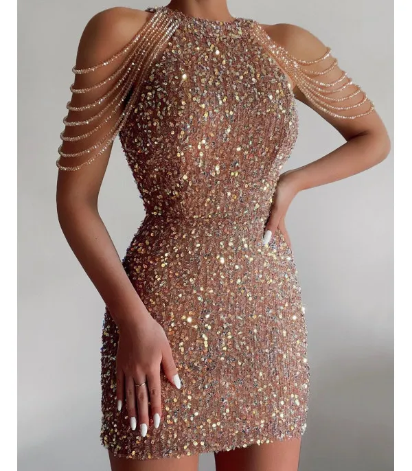Abito shoulder strass