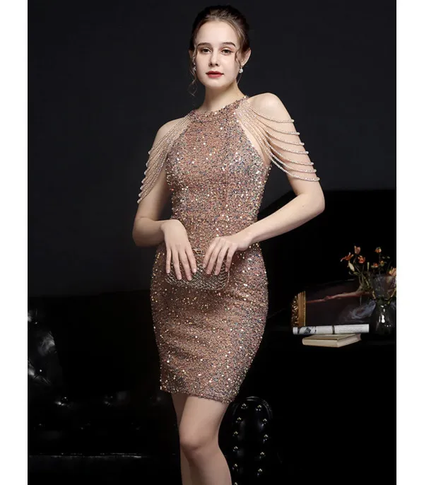 Abito shoulder strass