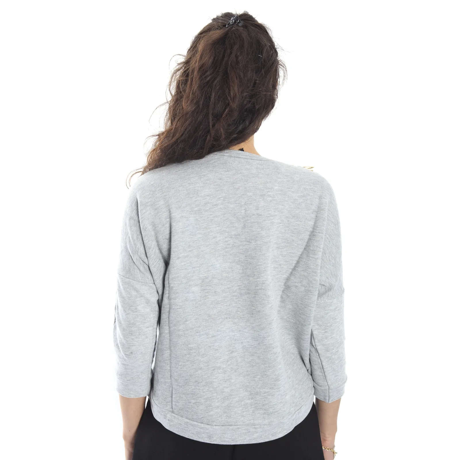 ALMAGORES Felpa con dett. collana GRIGIO Art. 541AL60613