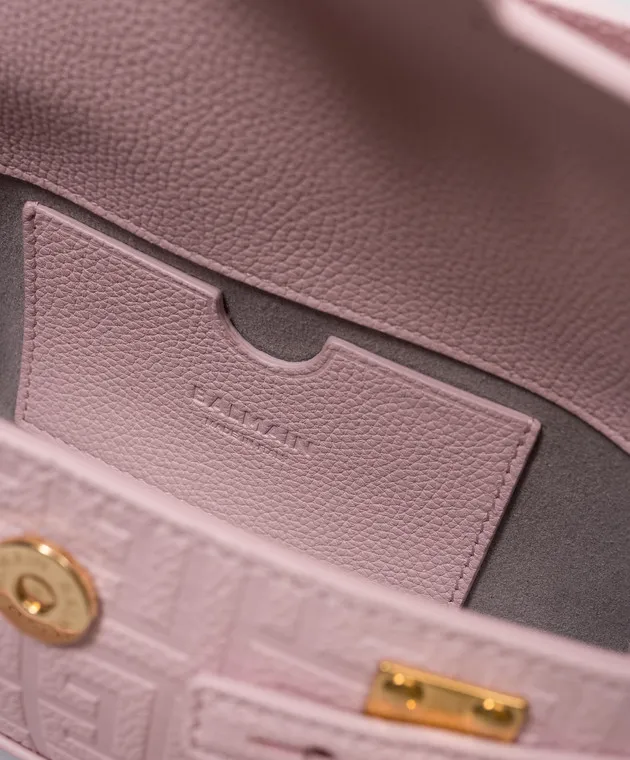 Balmain Borsa a tracolla B-Buzz 19 in pelle rosa DN1AE742LPSE