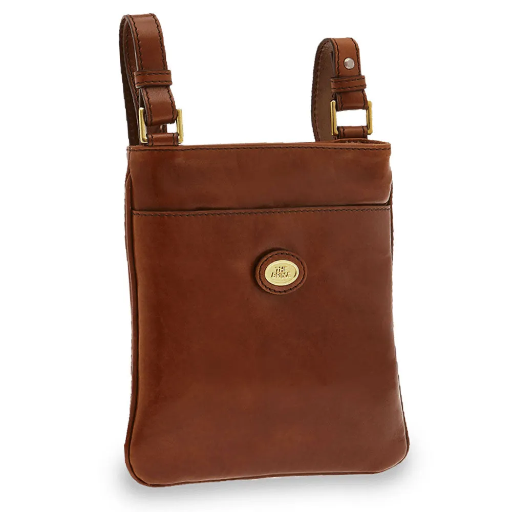 Bandoliera Uomo THE BRIDGE in Pelle Marrone linea Story