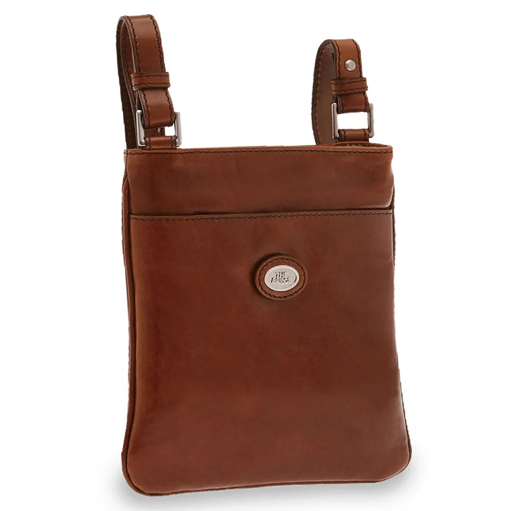 Bandoliera Uomo THE BRIDGE in Pelle Marrone linea Story