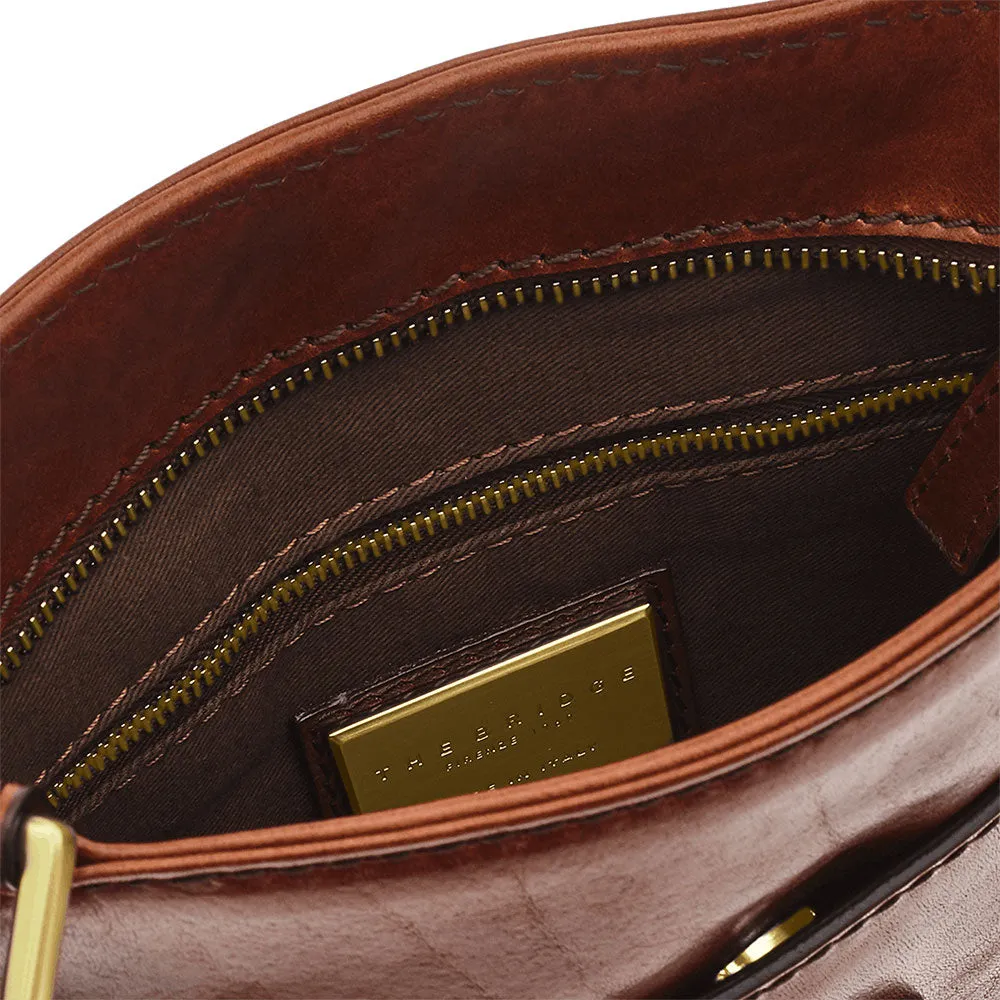 Bandoliera Uomo THE BRIDGE in Pelle Marrone linea Story
