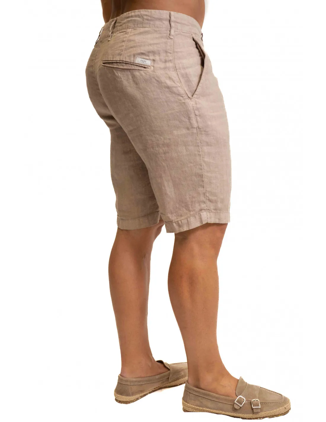 Bermuda Uniform Jeans - Spike Lino Nocciola
