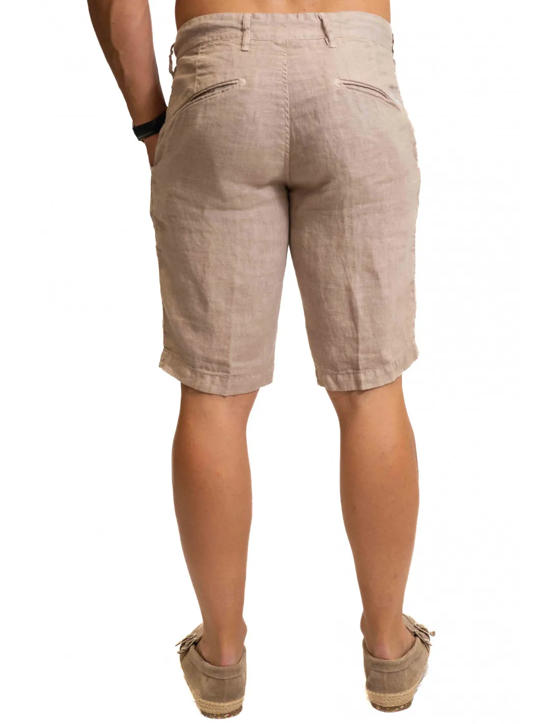 Bermuda Uniform Jeans - Spike Lino Nocciola