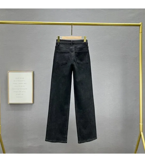 Black-strass denim streight