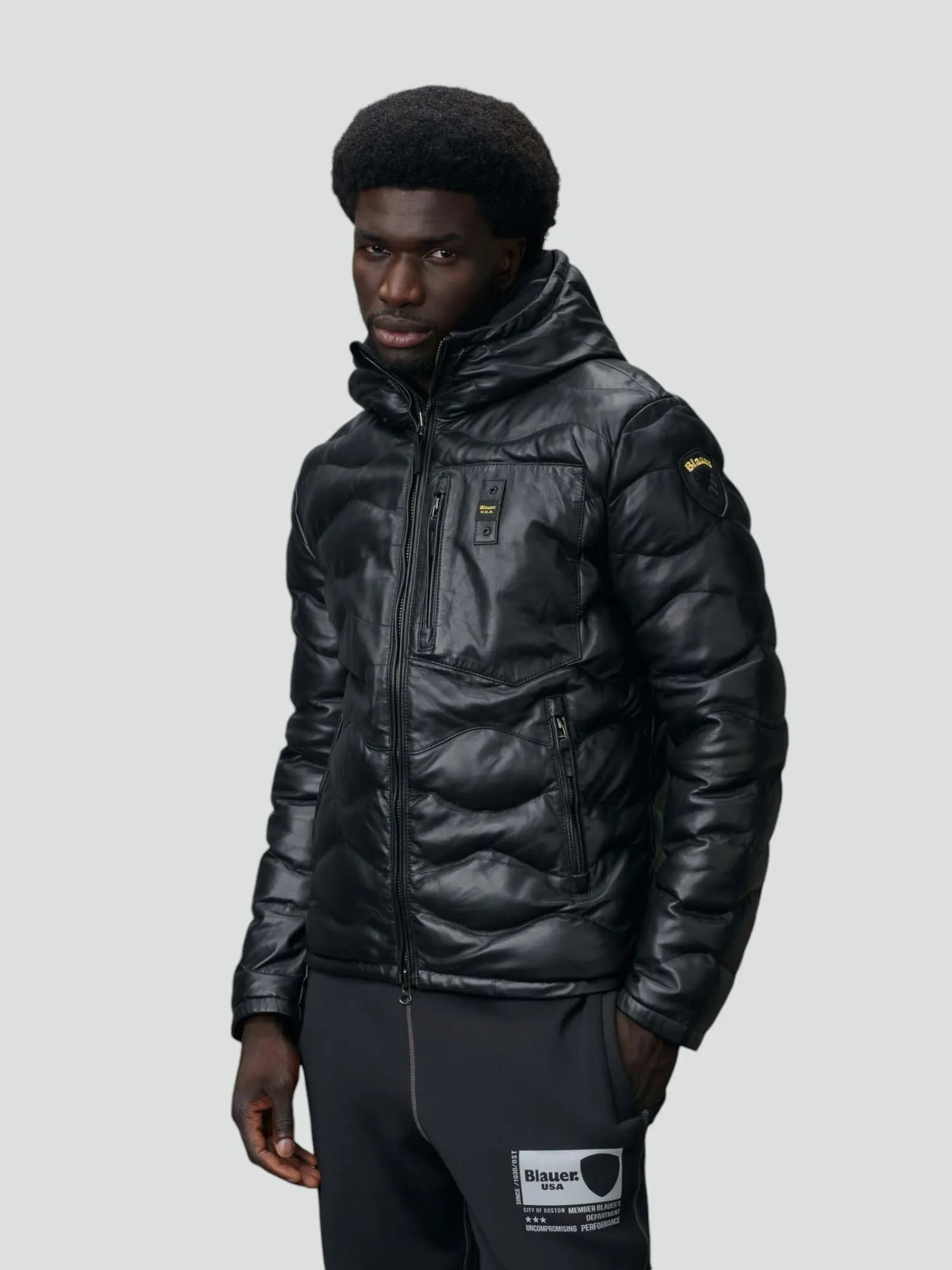 BLAUER ----PIUMINO PELLE UOMO