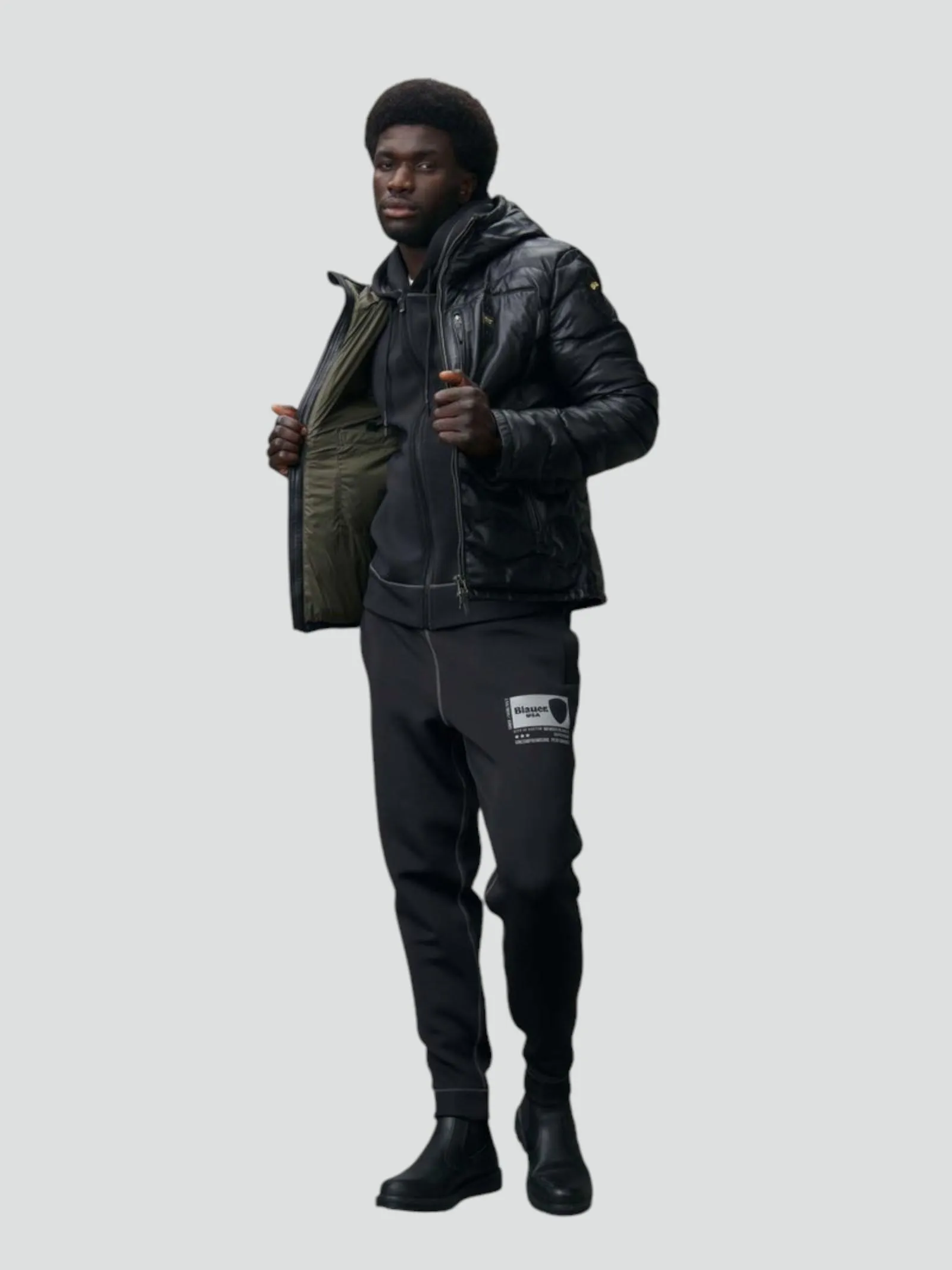BLAUER ----PIUMINO PELLE UOMO