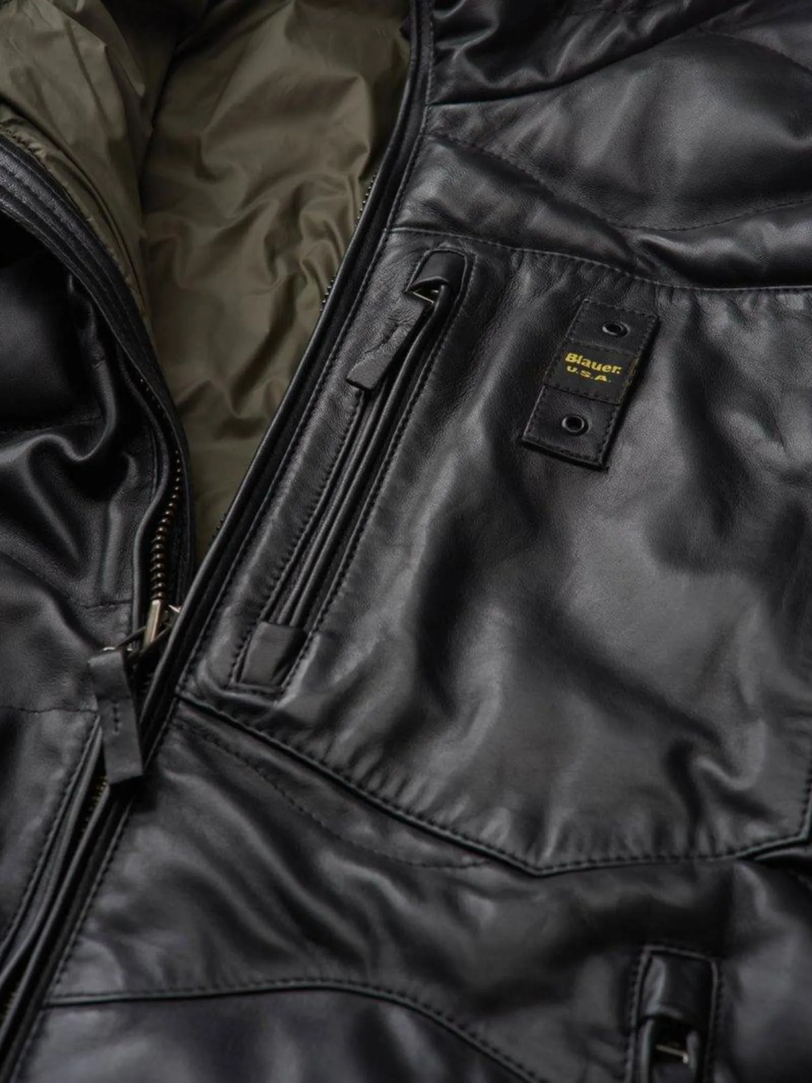 BLAUER ----PIUMINO PELLE UOMO