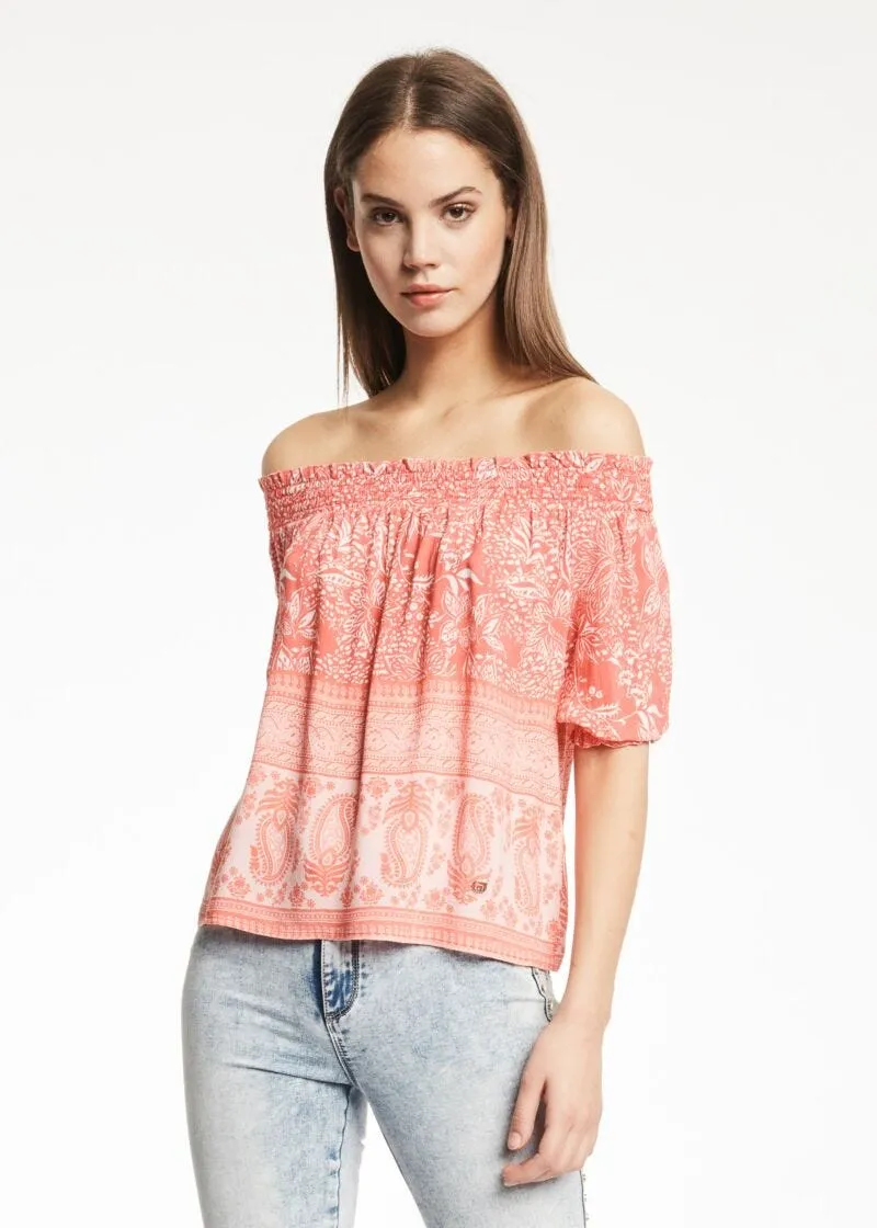 Blusa con stampa floreale