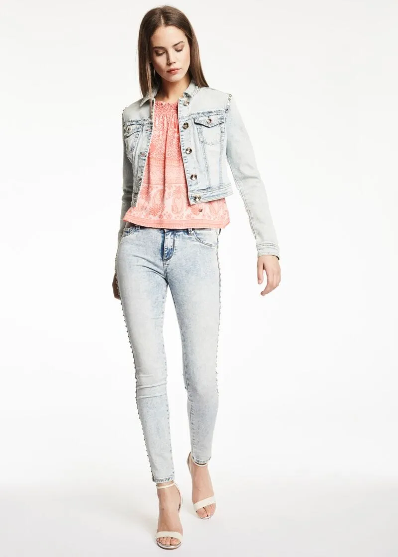 Blusa con stampa floreale