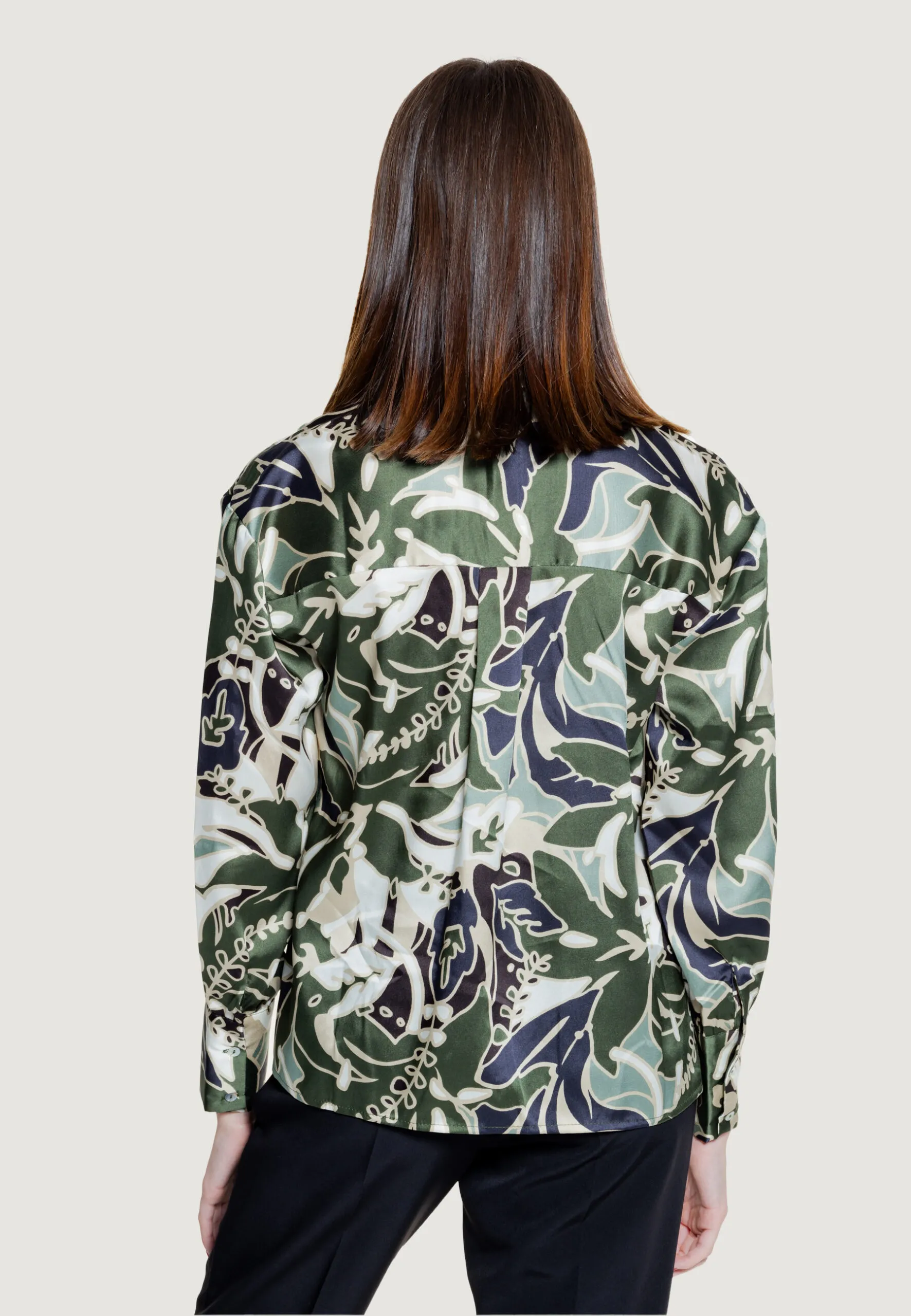 Bluse manica lunga Only Onlpalma L/S Ptm Verde Oliva