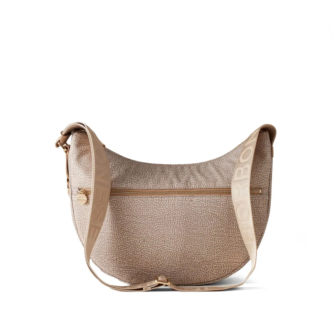 Borsa media Borbonese Luna Bag sabbia in nylon OP riciclato