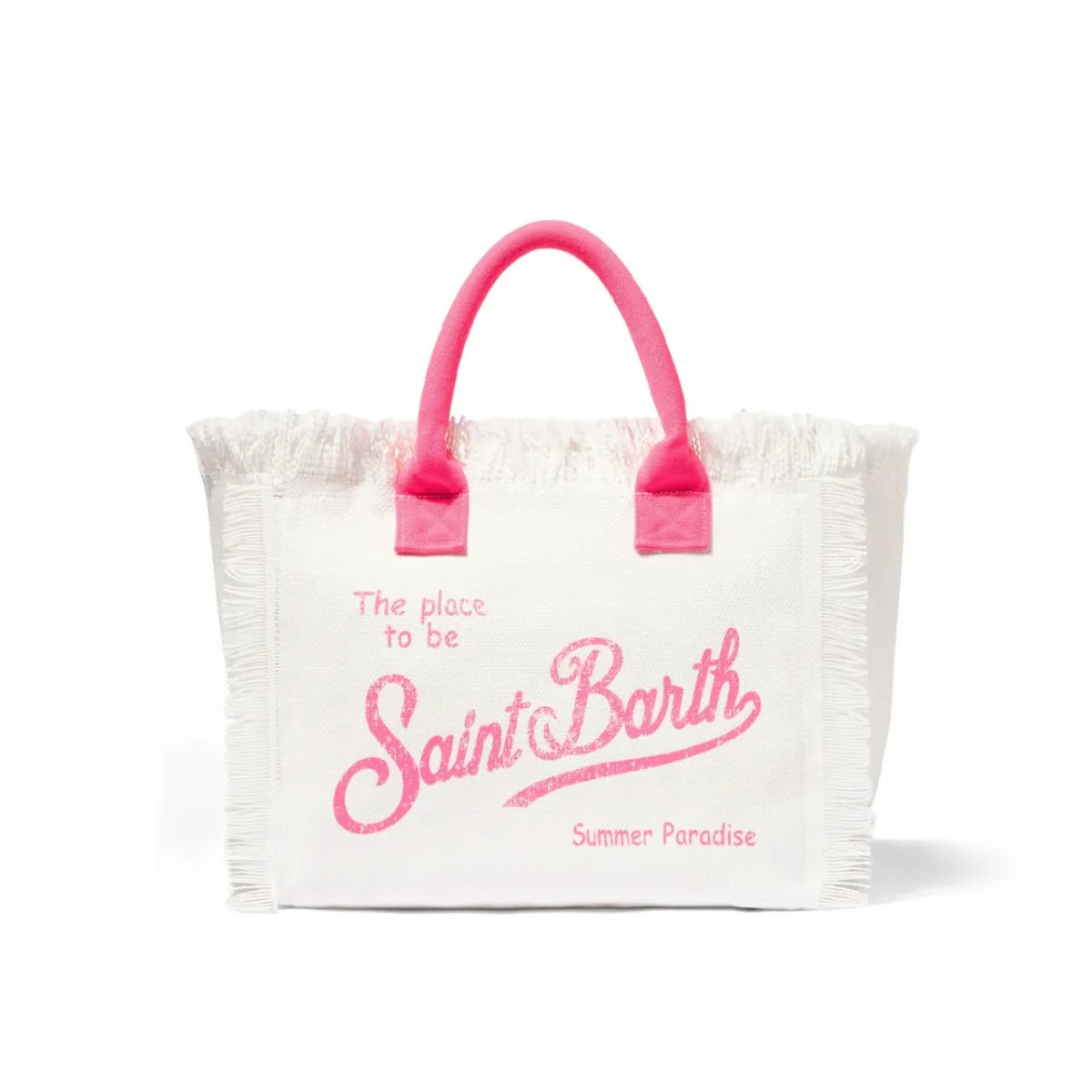 Borsa Vanity In Canvas Bianco