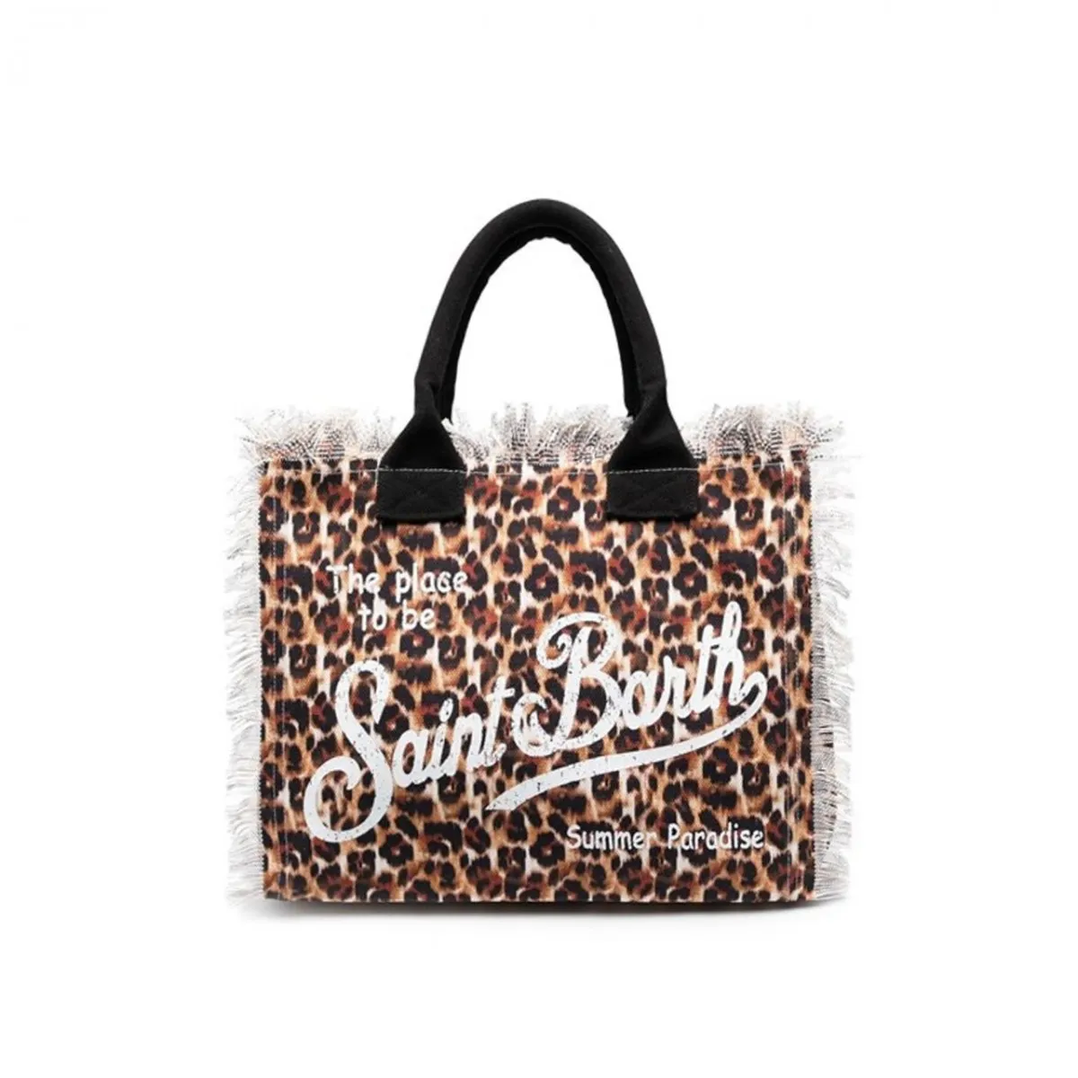 Borsa Vanity in Canvas Leopardata