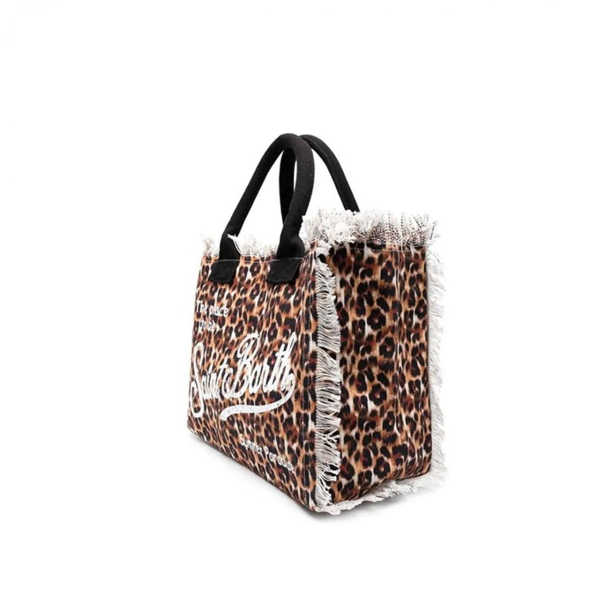 Borsa Vanity in Canvas Leopardata