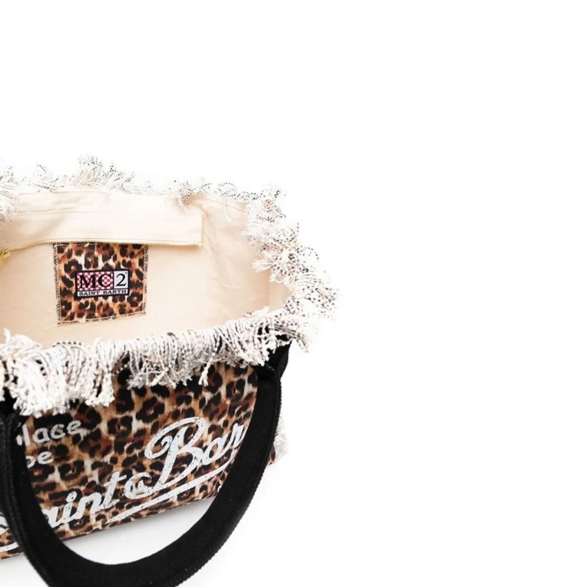 Borsa Vanity in Canvas Leopardata