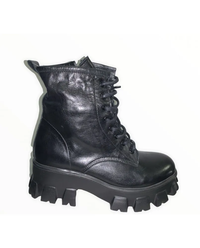BUENO WR5602 stivaletti biker anfibi pelle donna