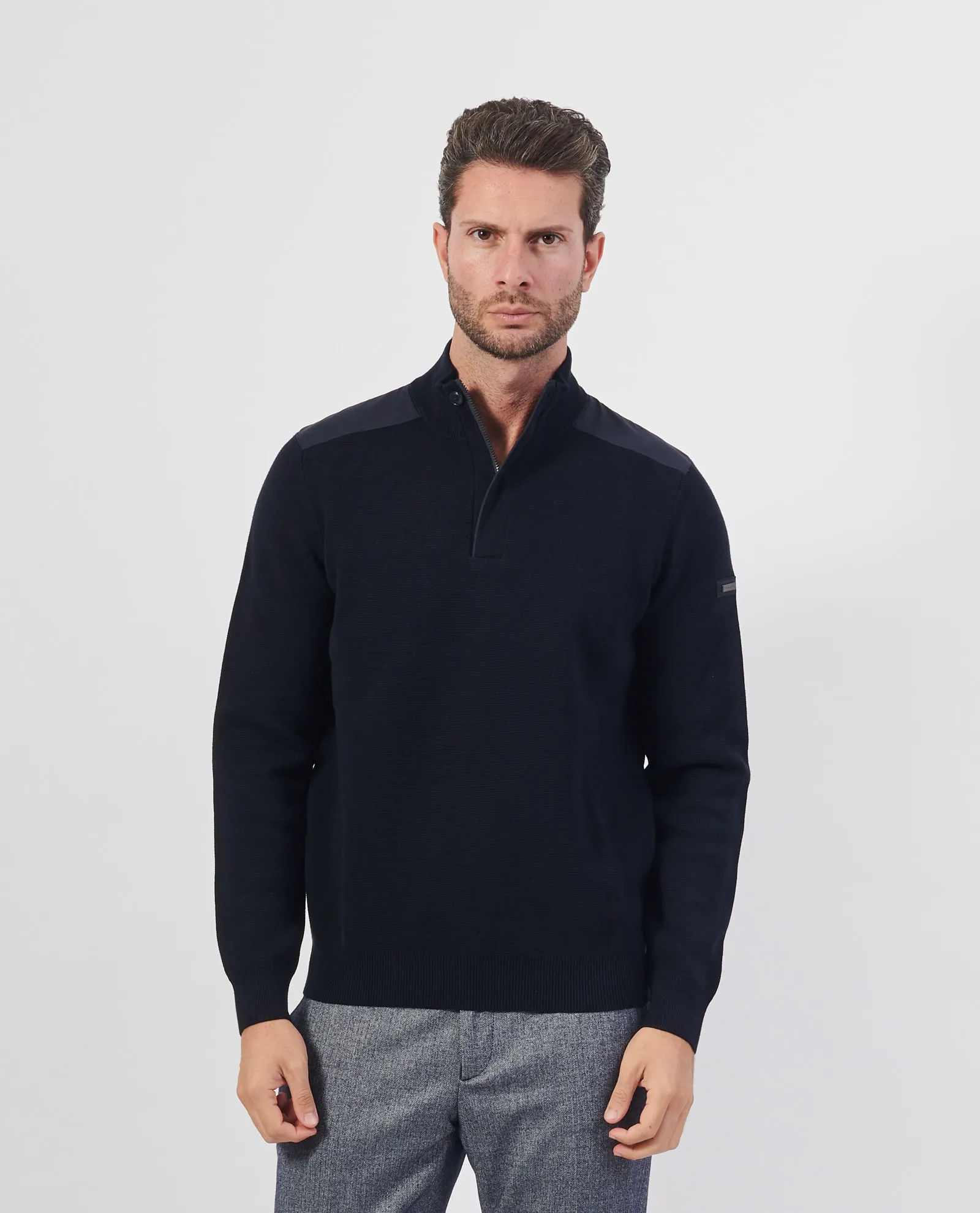 BUGATTI      Maglione a collo alto Bugatti con zip