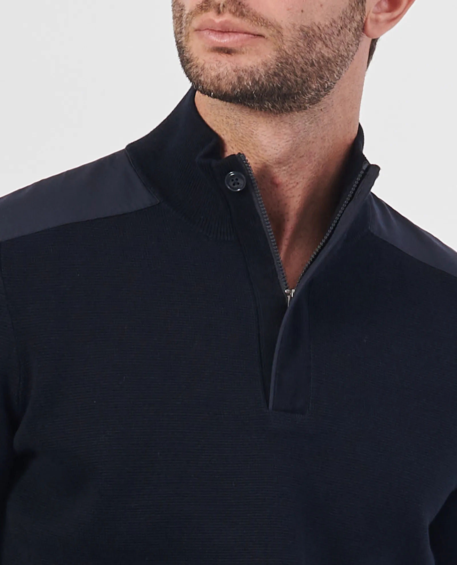 BUGATTI      Maglione a collo alto Bugatti con zip