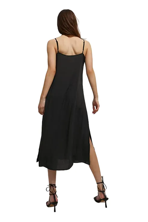 b.young women's patterned dress with straps Short Slip Dress 20811207 200451 black