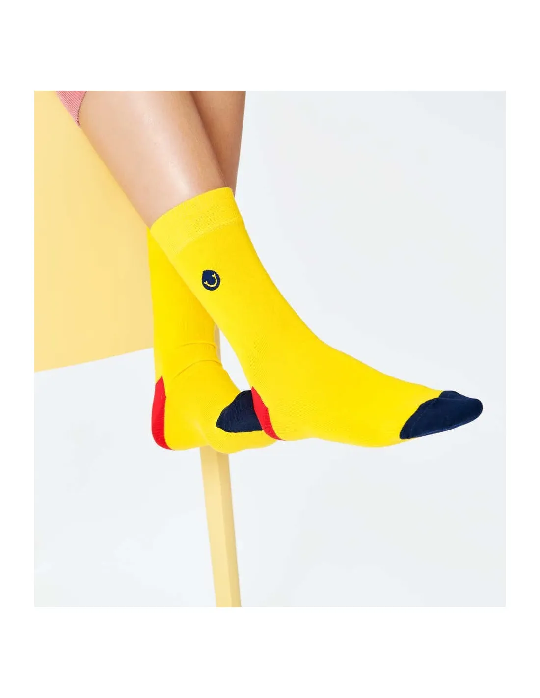 Calzini Unisex Embroidery Smile Happy Socks
