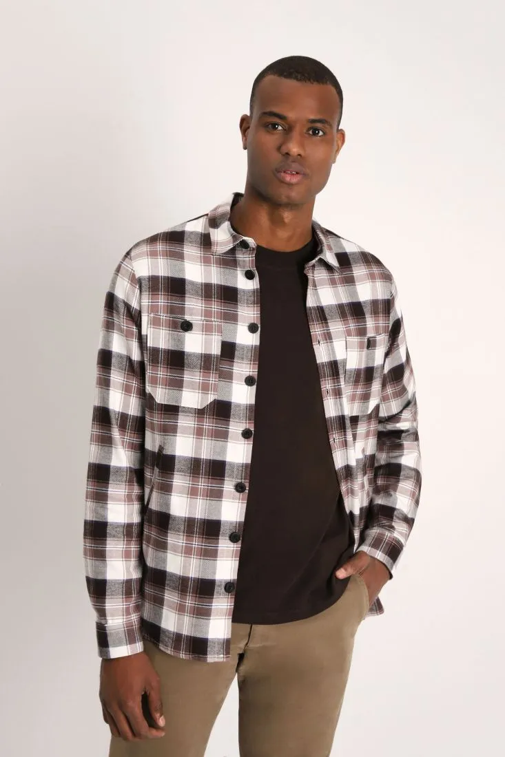 Camicia a quadri con taschini