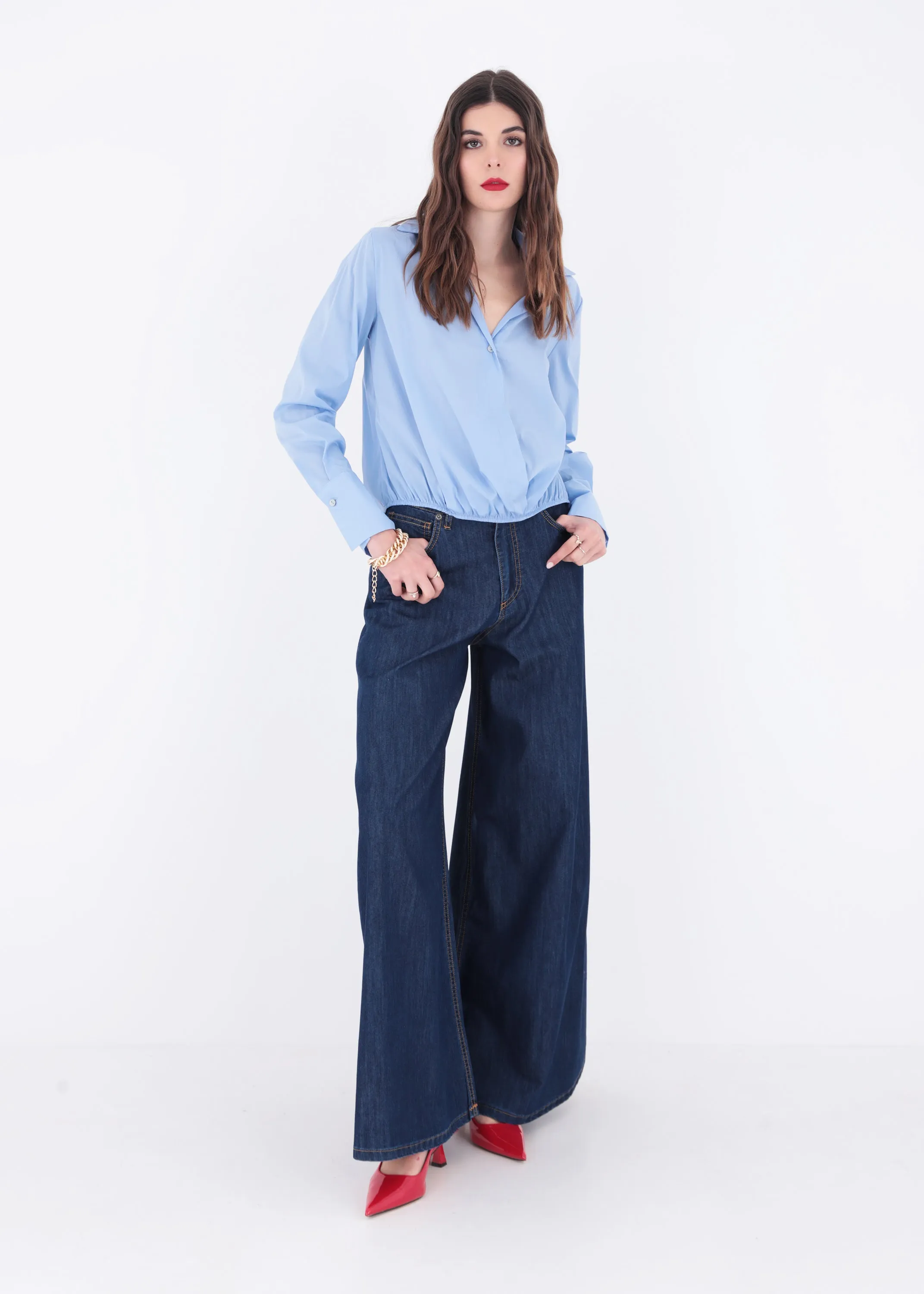Camicia asimmetrica in cotone - PE24