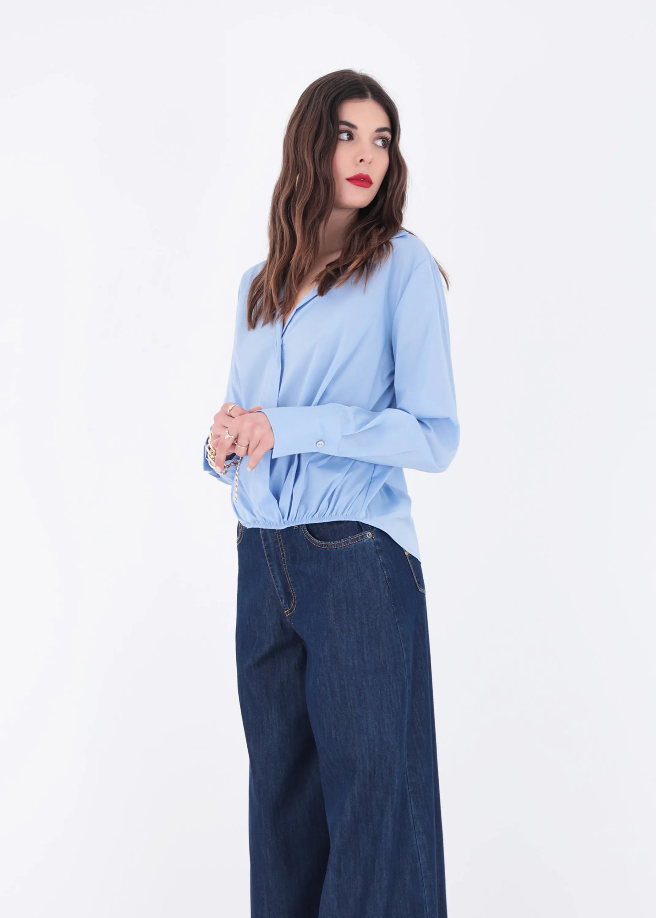 Camicia asimmetrica in cotone - PE24