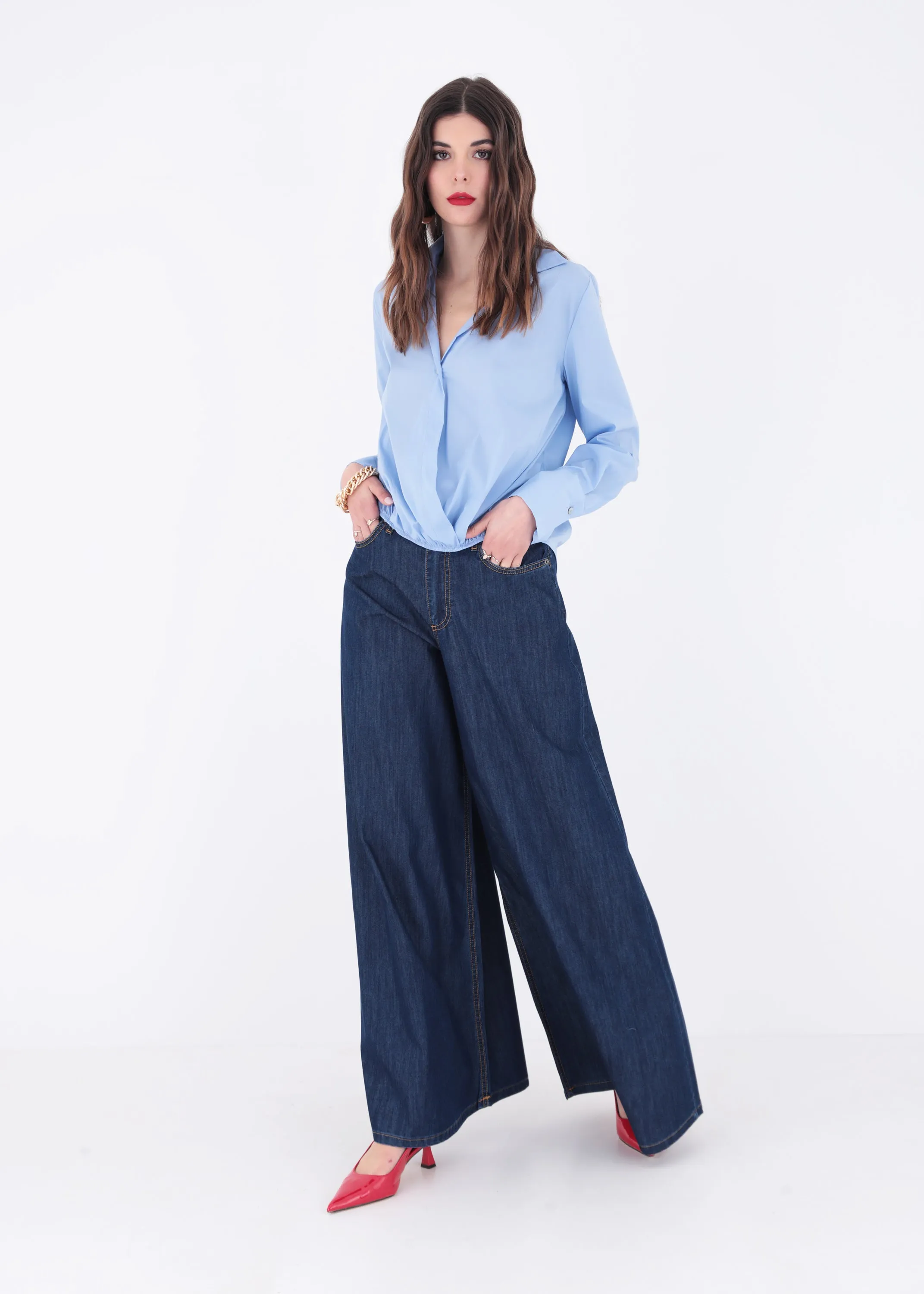 Camicia asimmetrica in cotone - PE24