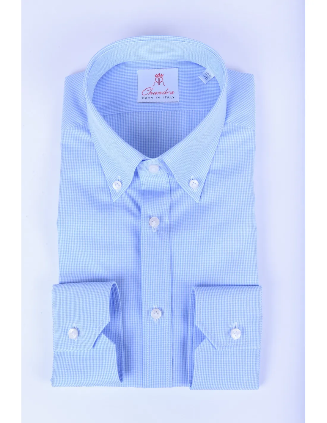Camicia celeste uomo classica Chandra