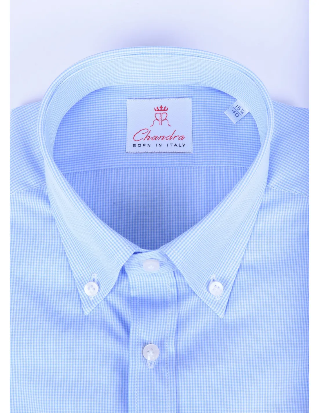 Camicia celeste uomo classica Chandra