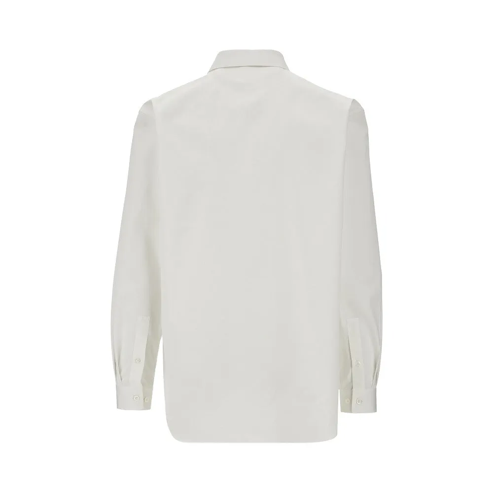 Camicia in cotone con logo in rilievo