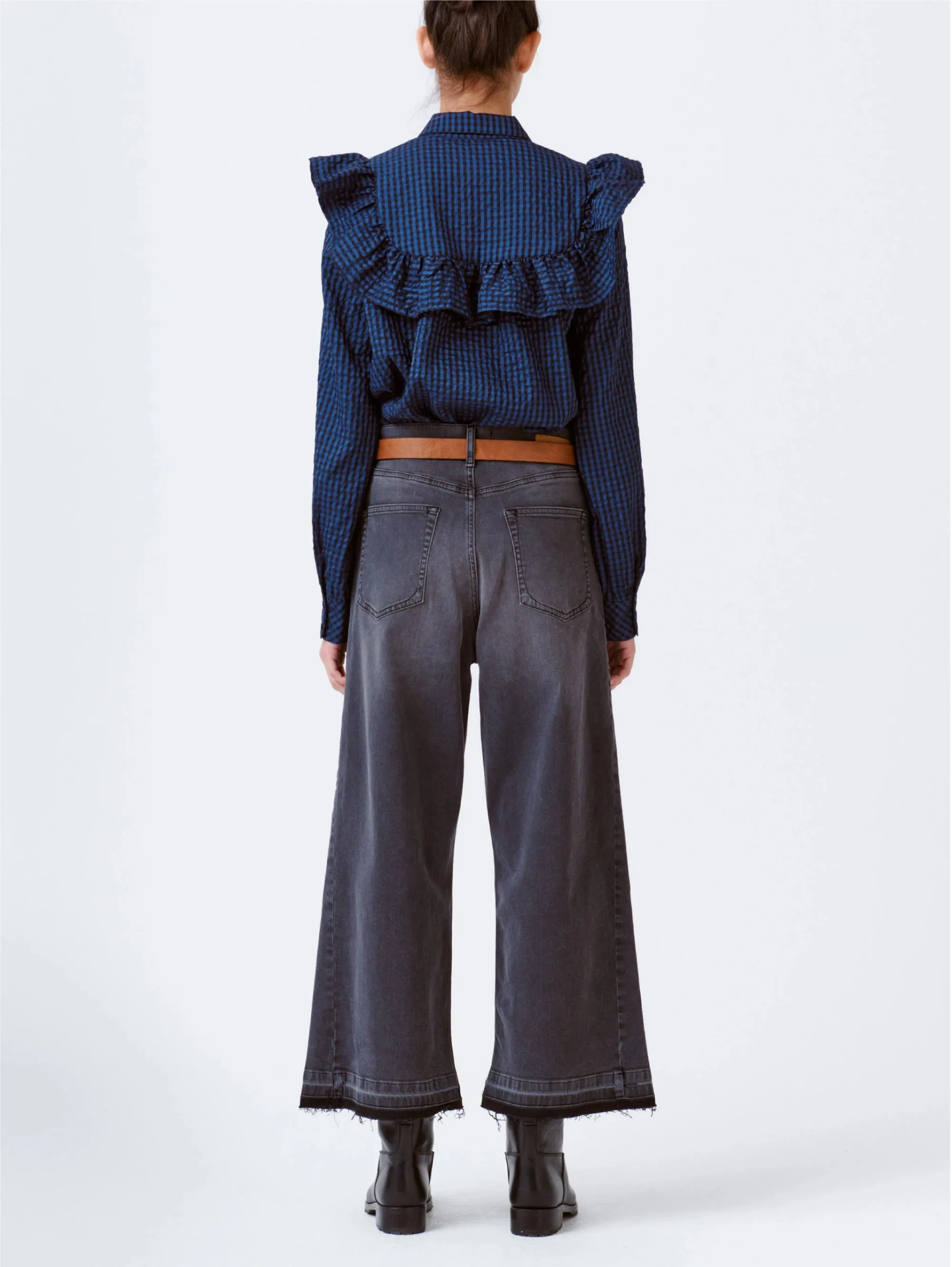 Camicia in Seersucker Blu