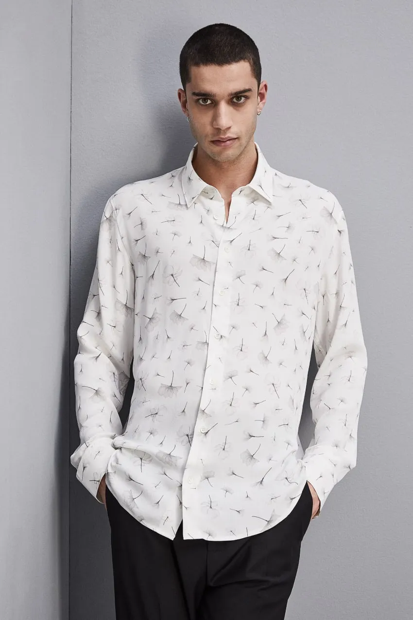 Camicia morbida in twill di viscosa     
