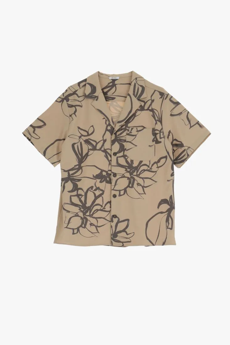 Camicia stampata a maniche corte