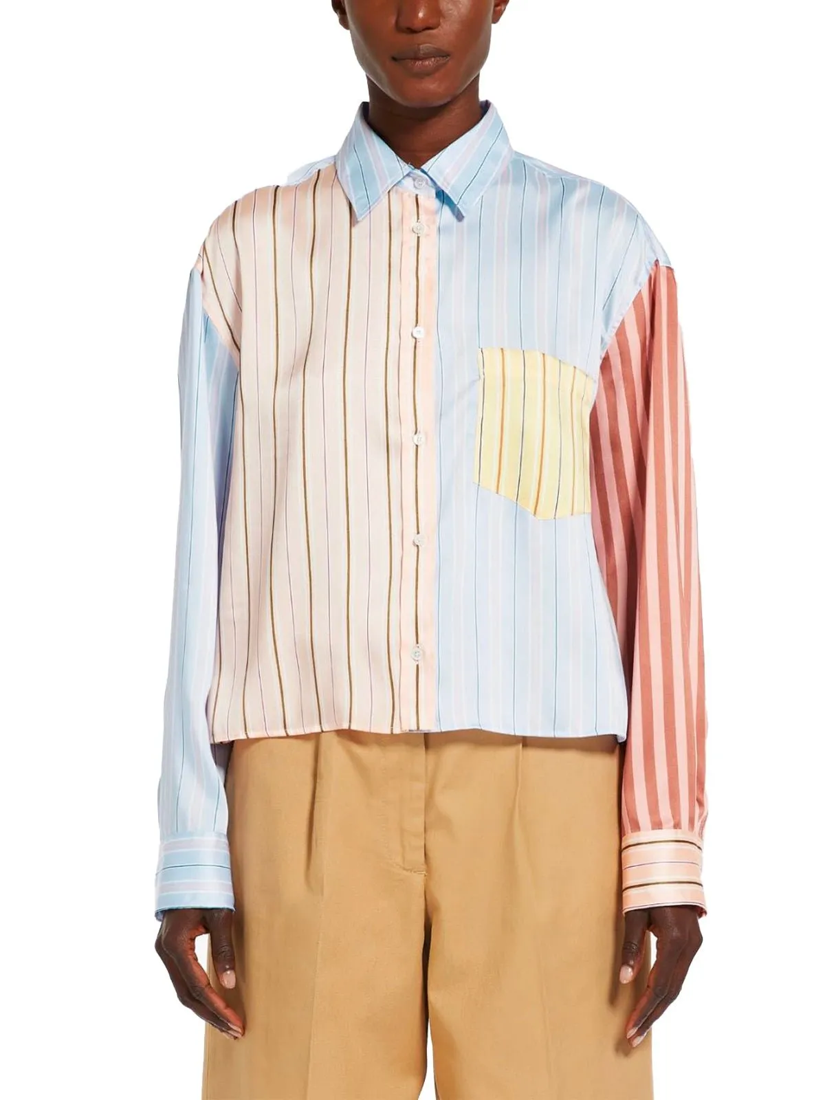 Camicia Suez twill righe cielo